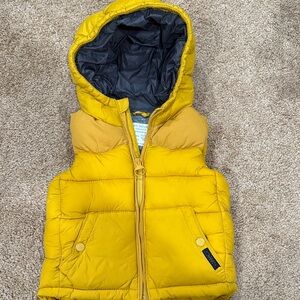 Zara Yellow Baby Puffer Vest